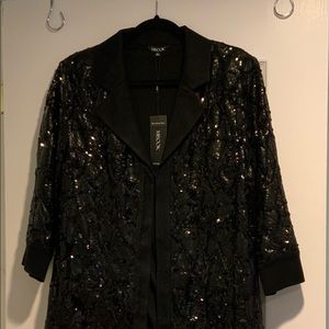 Misook Black Sequin Jacket - Small